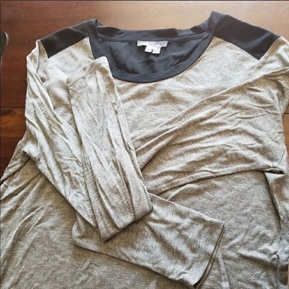 euc Vince Contrast trim slub long sleeve tee sz L - Picture 6 of 14